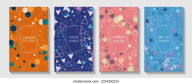 Fun doodle pattern background with abstract shapes and colors.  Background template with copy space for text and images design by abstract colored shapes, line arts.