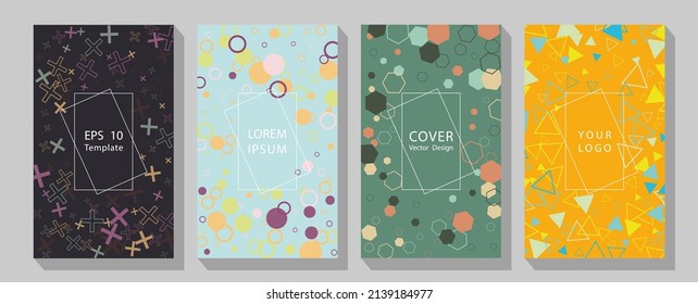 Fun doodle pattern backgrounds with abstract shapes and colors. Street art background collection. Vector illustration