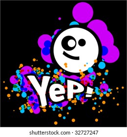 Fun dotted smiles icon