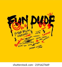 fun dude slogan simple vintage fashion