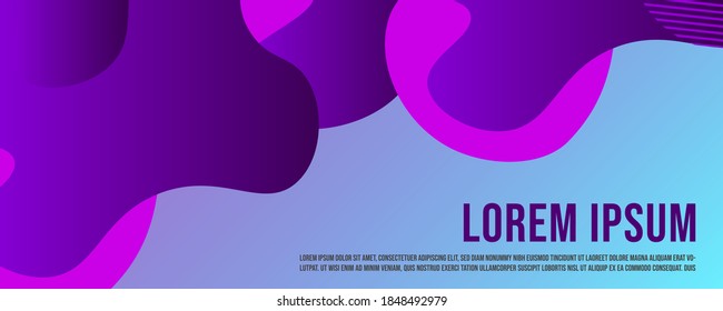 banner líquido abstracto divertido y dinámico para la página de inicio web o elemento impreso