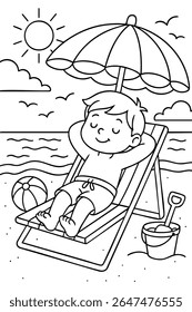 Divertida y fácil página para colorear para los niños
