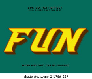 Fun editable 3d text effect