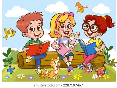 fun educational images with educational materials.Funny Kid Flying On Colorful Pencil cartoon vector