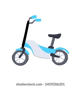 fun electric scooter cartoon. bicycle people, ride sport, woman energy fun electric scooter sign. isolated symbol vector illustration