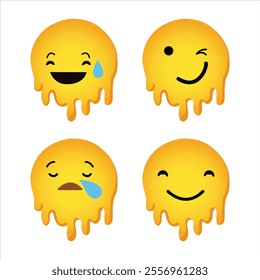 A fun emoji T-shirt design featuring a vibrant collage of popular emojis like smiling faces, hearts, thumbs-up, and laughing tears. Bright and colorful, this playful design spreads joy and expresses 