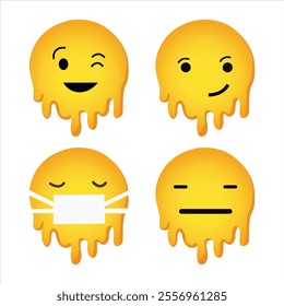 A fun emoji T-shirt design featuring a vibrant collage of popular emojis like smiling faces, hearts, thumbs-up, and laughing tears. Bright and colorful, this playful design spreads joy and expresses 