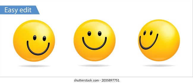 Fun emoji vector symbol. Emojis happy character element.