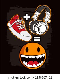Fun Emoticon Shoes Headset