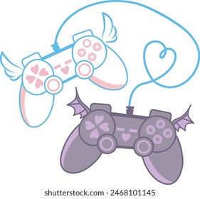 Fun and engaging couple gaming design, ideal for celebrating the bond between gamer couples and their shared love for video games.