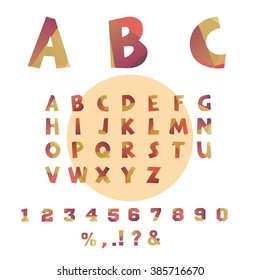 Fun english alphabet letters set. Font style, vector design template elements.