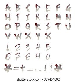 Fun english alphabet letters set. Font style, vector design template elements.
