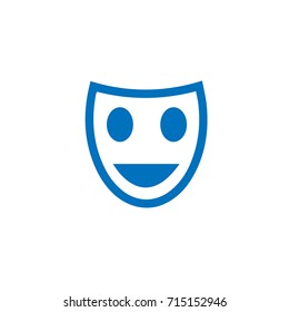 Fun face icon logo