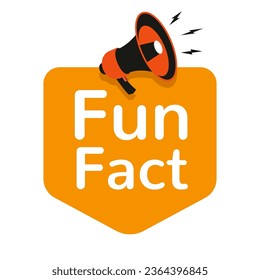 Fun fact banner with microphone isolated