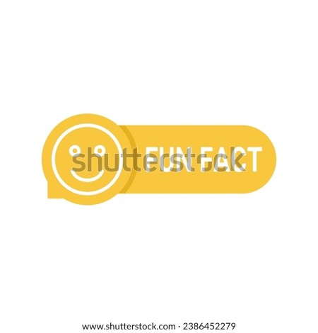Fun fact icon. Concept did you know with light bulb and smiley. Trendy modern logo, design element. Modern symbol of fun facts. Vector illustration