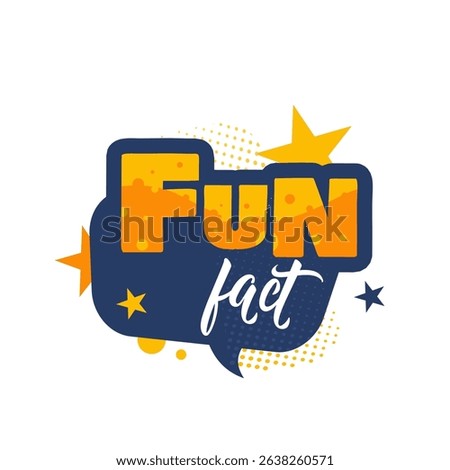 Fun fact — isolated badge, sticker — vector illustration
