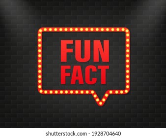 Fun fact light for banner design. Vector template. Vector background. Poster, banner.