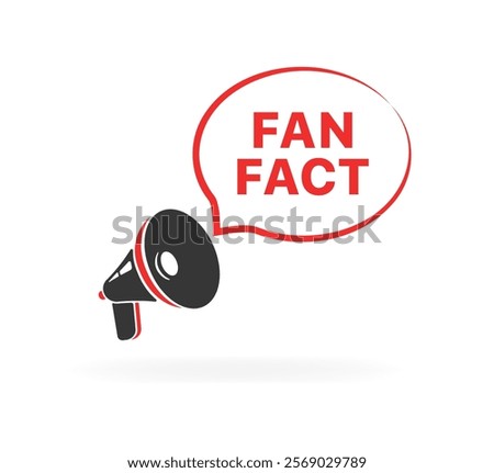 Fun fact message bubble icon. Megaphone icon. Flat style. Vector icon.
