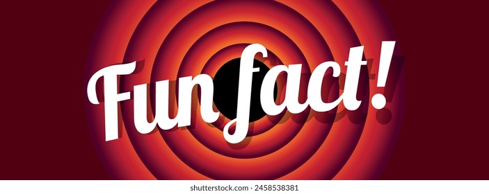 Fun fact! on red background