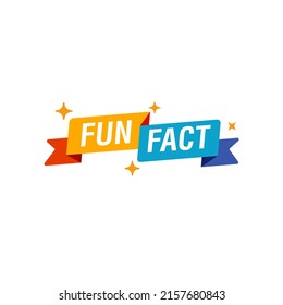 Fun Fact ribbon vector. simple label template post icon sticker for social media background, quick tips template fyi modern graphic label design