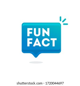 fun fact simple bubble for social media in blue color. flat cartoon trendy modern design element isolated on white background. concept of did you know message banner