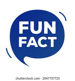 Fun fact speech bubble flat simplify style isolated on white background. Did you know message banner. Vector 10 eps