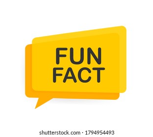 Fun fact. Speech bubbles. Web banner. Vector stock illustration.