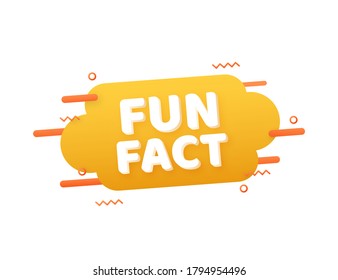 Fun fact. Speech bubbles. Web banner. Vector stock illustration.