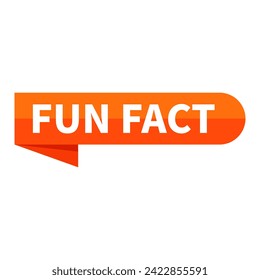 Fun Fact Text In Orange Ribbon Rectangle Shape For Information Promotion Announcement Business Marketing Social Media
