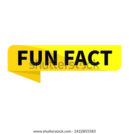Fun Fact Text In Yellow Ribbon Rectangle Shape For Information Promotion Announcement Business Marketing Social Media
