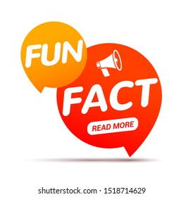 Fun fact typography bubble. Did you know knowledge design text message phrase information.