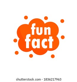 Fun fact typography bubble vector