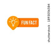 Fun Fact vector template post with idea bulb light icon sticker for social media background, quick tips blank template fyi modern graphic label vector