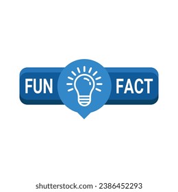 Fun Fact vector template post with idea bulb light icon sticker for social media background, quick tips blank template fyi modern graphic label vector