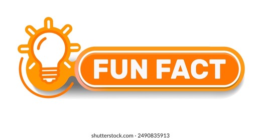 Fun Fact vector template post with idea bulb light icon sticker for social media background, quick tips blank template. 
