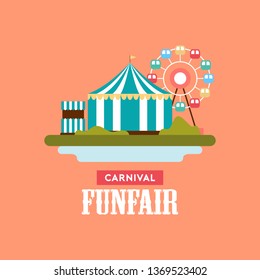 Fun Fair Banner Design Illustration