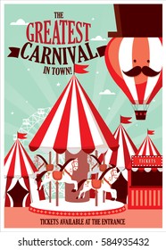 fun fair/ carnival template vector/illustration