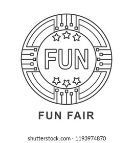 fun fair coin fun Cryptocurrency  icon outline