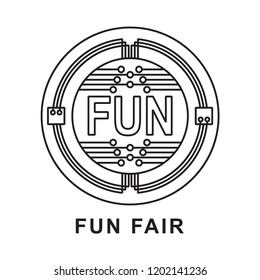  fun fair coin fun Cryptocurrency  icon outline