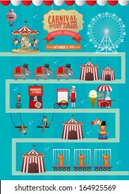 feria divertida/feria/circo vectorial/ilustración