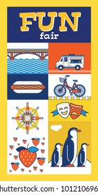 Fun Fair flat icons