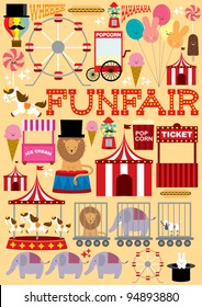 fun fair illustration/vector