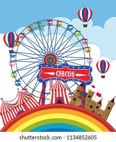 A fun fair template illustration