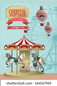 fun fair template vector/illustration