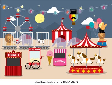 fun fair vector/illustration