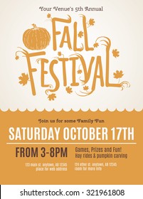 Fun Fall Festival Invitation Flyer