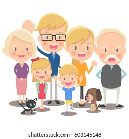 Fun family illustration