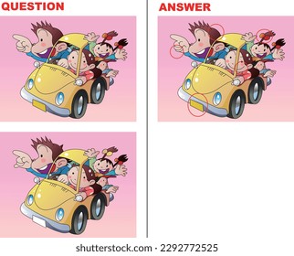 Fun family spot the difference quiz to drive