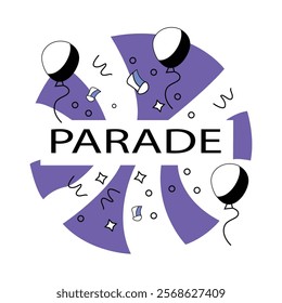 Fun and Festive Parade Celebration Graphic