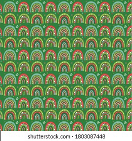A fun festive rainbow seamless pattern